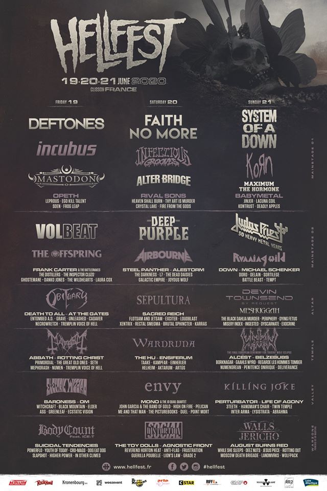 Affiche du Hellfest 2020